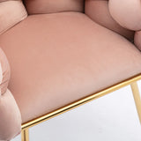 Luxury Modern Simple Leisure Velvet Single Sofa Chair Bedroom Lazy Person Household Dresser Stool Manicure Table Back Chair - Furniture Home Direct