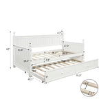 Twin Size Daybed & Twin Size Trundle - White - Furniture Home Direct