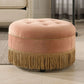 Yolanda - Round Upholstered Accent Ottoman - Furniture Home Direct