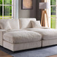 4 Seater Oversized Sectional Sofa With 2 Ottoman And 2 Pillows - Furniture Home Direct