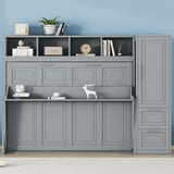 Space Saving Murphy Wall Bed With Closet And Drawers - Furniture Home Direct