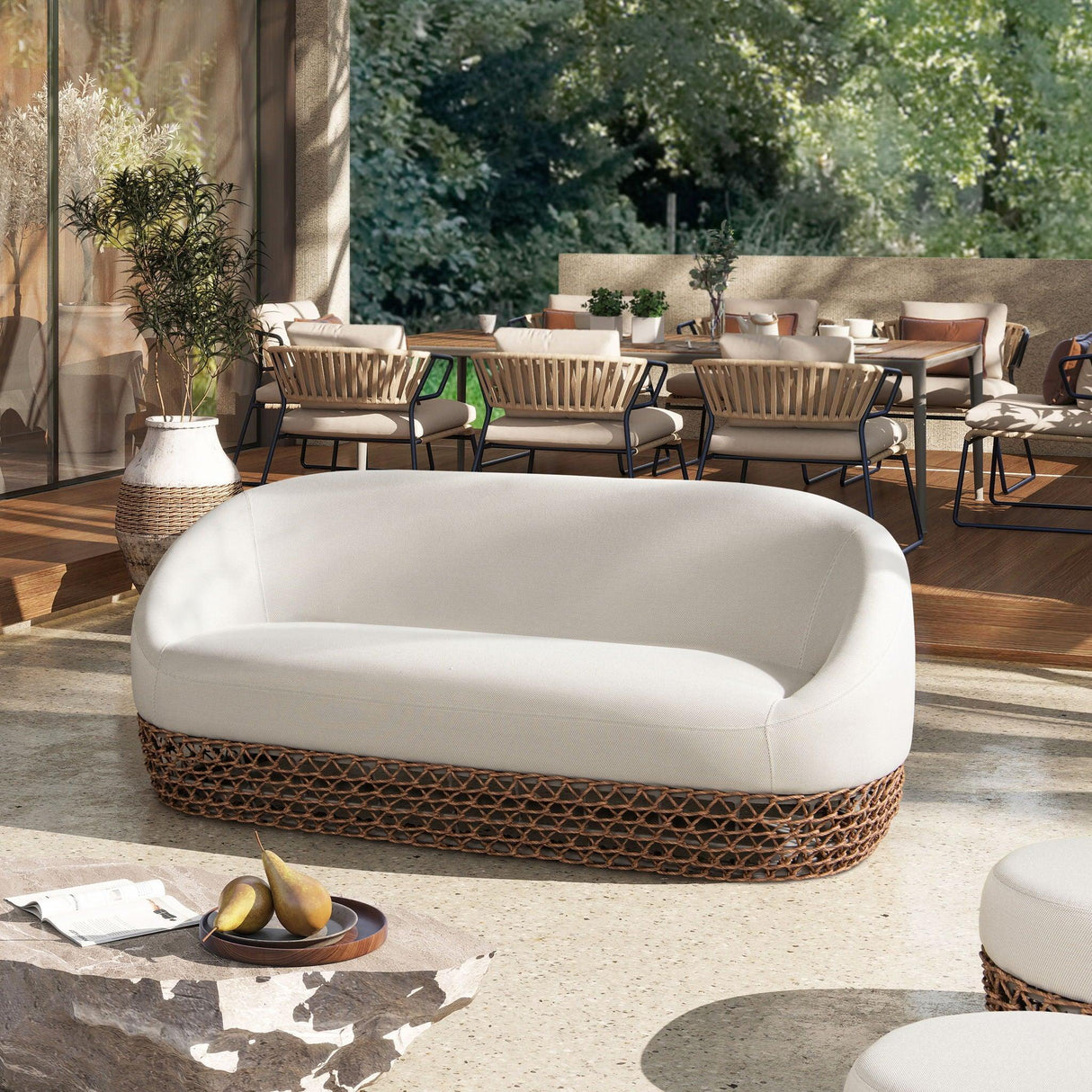 Willow - Upholstered Patio Deep Seating Sofa - Furniture Home Direct