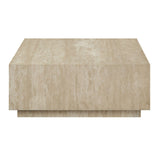 Deon - Travertine Table - Beige - Furniture Home Direct