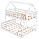 Twin Over Full House Bunk Bed With Built-In Ladder - Furniture Home Direct