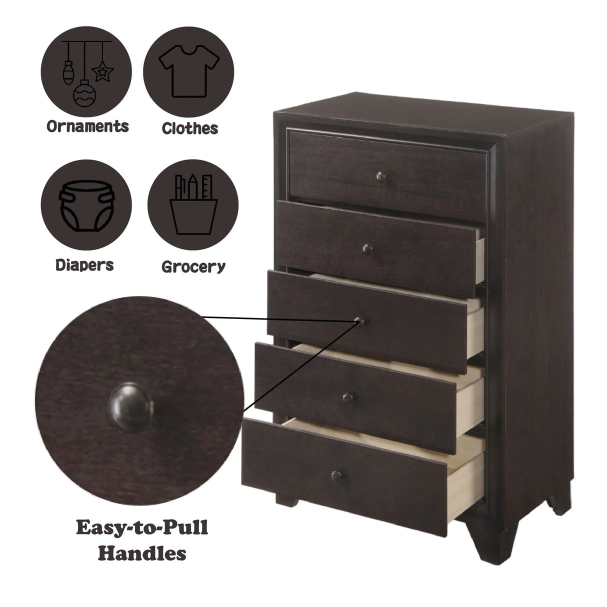 Madison - Chest - Espresso - Furniture Home Direct