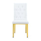 Vintage Style Armless Dining Chairs Set With Grid And Buckle Design - Furniture Home Direct