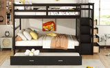 Bunk Bed With Twin Size Trundle And Staircase - Furniture Home Direct