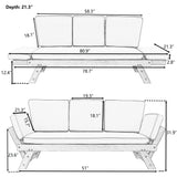 Outdoor Sofa with Adjustable Armrests - Beige - Furniture Home Direct