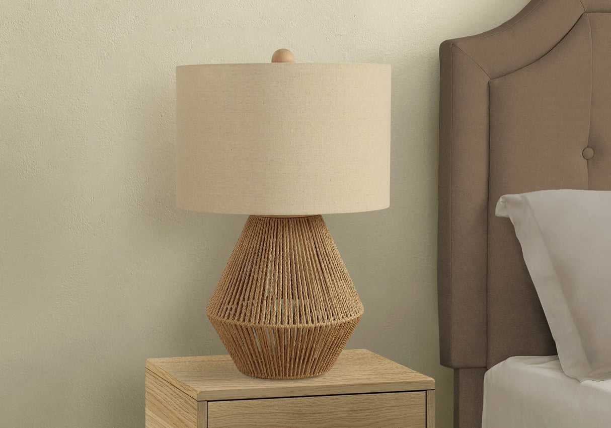 Lighting, Table Lamp, Rope, Resin, Transitional - Brown - Furniture Home Direct