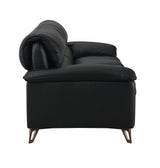 Eilene - Top Grain Leather Sofa - Black - Furniture Home Direct