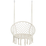 Macrame Hanging Hammock Chair, Cotton Rope Swing For Indoor And Outdoor Use - Furniture Home Direct