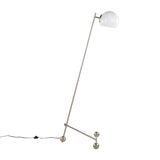 Eileen - Contemporary Floor Lamp - Nickel / White - Furniture Home Direct
