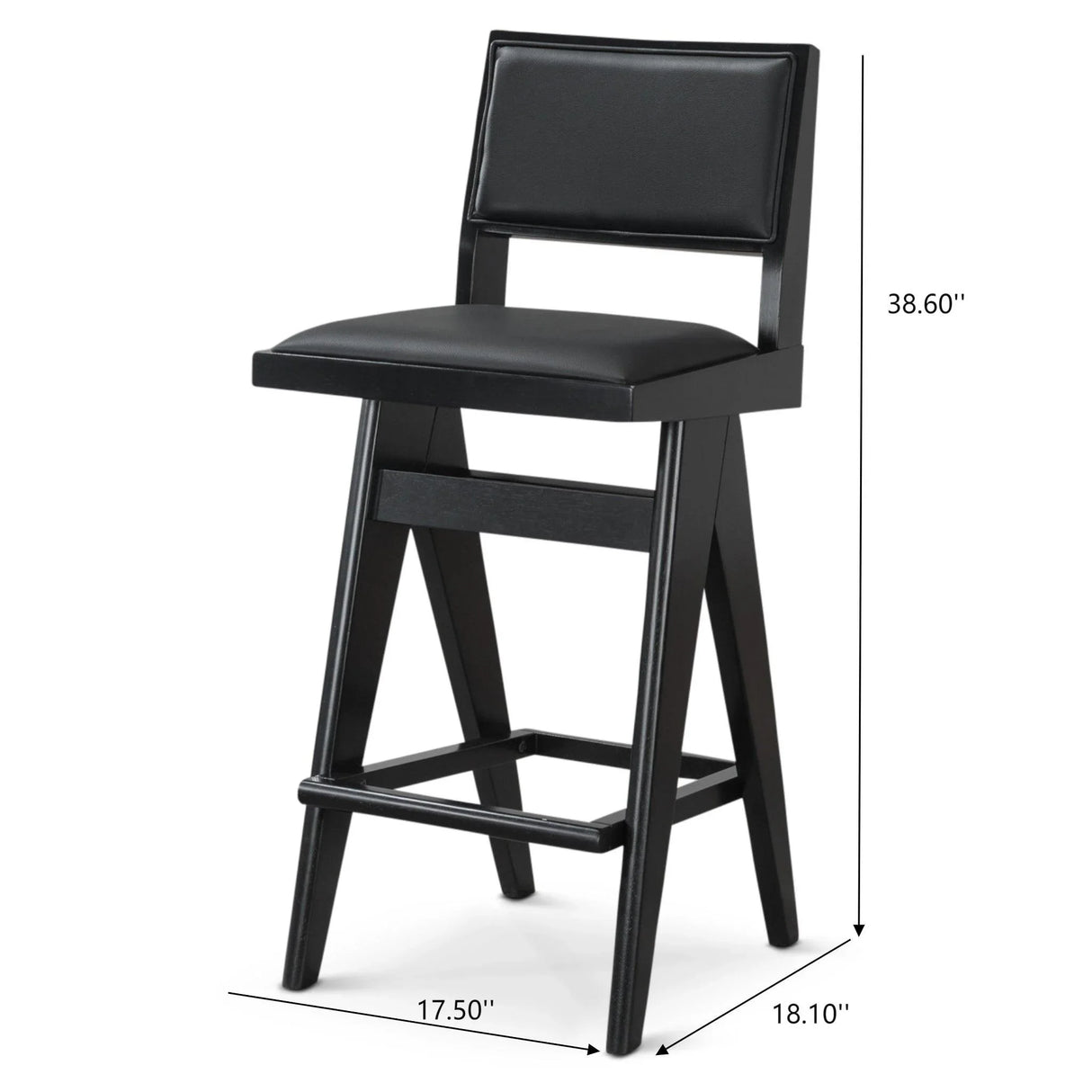 Keira - Bar Stool (Set of 2) - Black - Furniture Home Direct
