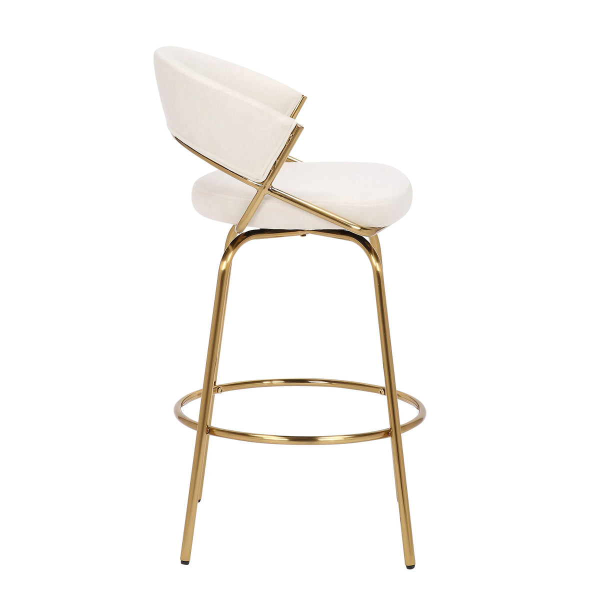 Jie - Glam Fixed Height Counter Stool (Set of 2) - Furniture Home Direct