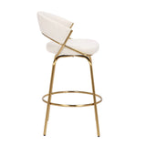 Jie - Glam Fixed Height Counter Stool (Set of 2) - Furniture Home Direct