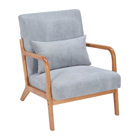 Accent Arm Chair With Pillow Upholstered - Furniture Home Direct