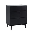 Mid Century Modern 3 Drawer Dresser - Black - Furniture Home Direct