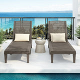 2 Piece Outdoor Chaise Lounges With Adjustable Backrest - Furniture Home Direct