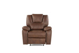 Katrine - PU Manual Motion Recliner - Chestnut Brown - Furniture Home Direct