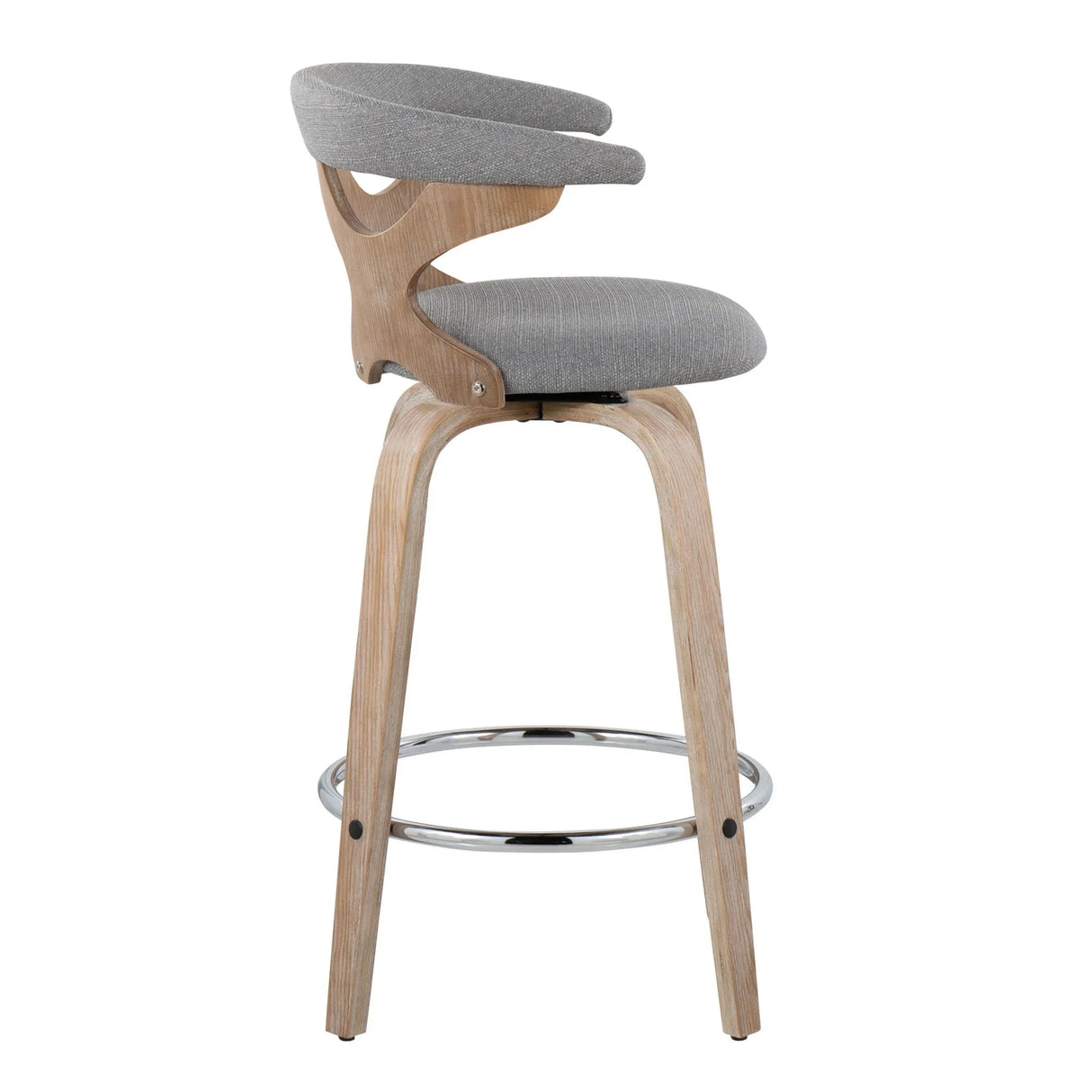 Gardenia - Mid Century Modern Fixed Height Counter Stool With Swivel (Set of 2) - Furniture Home Direct