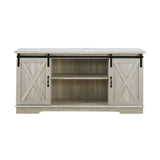 Farmhouse Sliding X Barn Door TV Stand - Furniture Home Direct