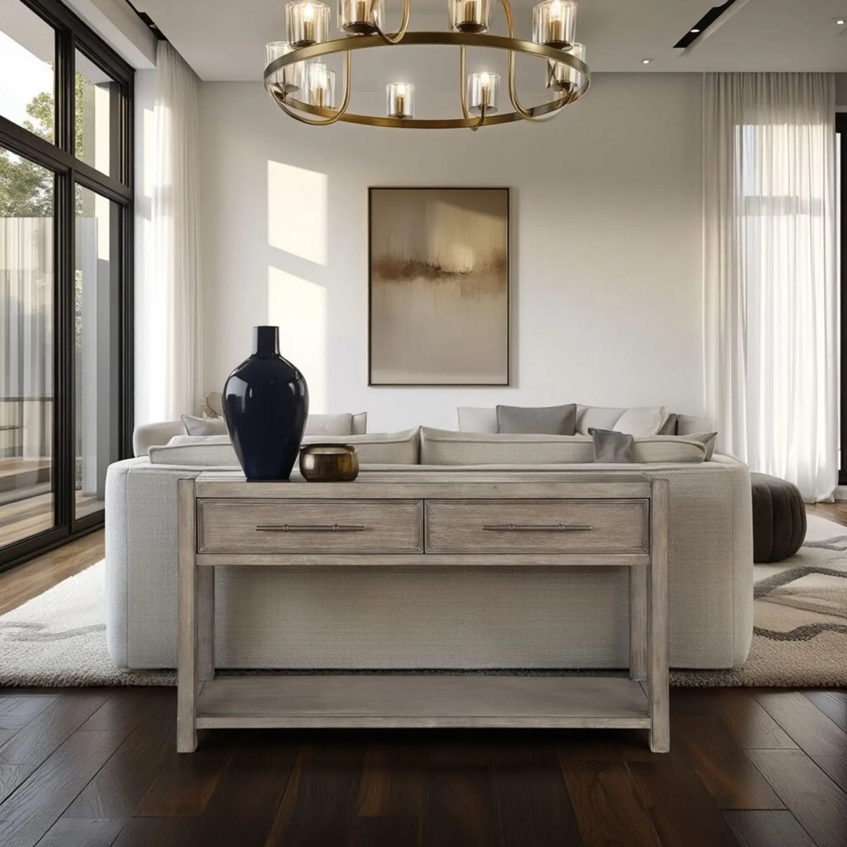 Cypress Lane - Console Table - White Oak - Furniture Home Direct