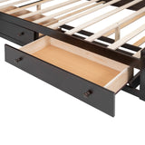Bed With All In One Cabinet, Shelf And Sockets, Twin Long Trundle - Furniture Home Direct