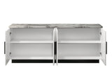 Matilda - Accent Cabinet With White Faux Marble Top - Furniture Home Direct