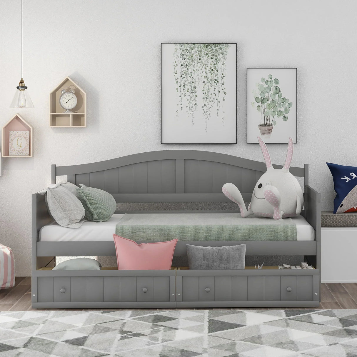 Wooden Daybed, Sofa Bed, No Box Spring Needed - Furniture Home Direct
