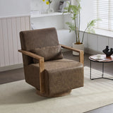 Swivel Modern Upholstered Accent Chair With Armrests - Furniture Home Direct