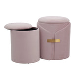 Dahlia - Contemporary / Glam Nesting Ottoman Set - Furniture Home Direct