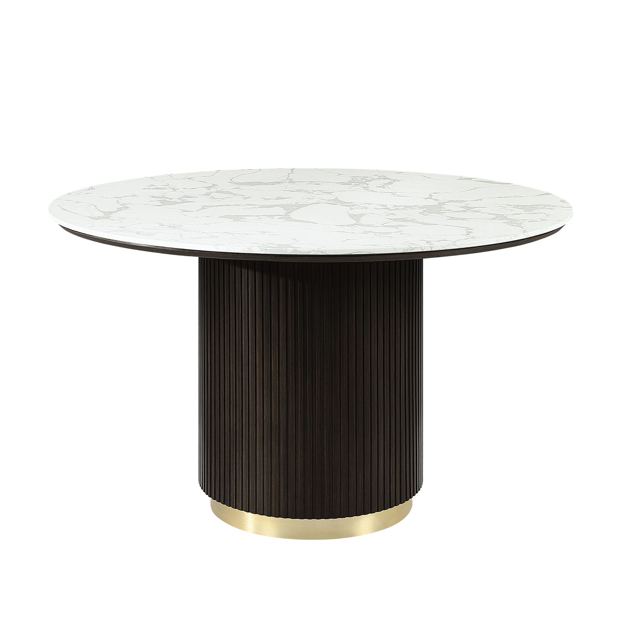 Clayten - Around Dining Table - Marble / Espresso - Furniture Home Direct