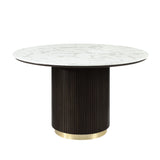 Clayten - Around Dining Table - Marble / Espresso - Furniture Home Direct