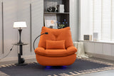 270 Swivel Glider Recliner Chair, Power Recliner Rocking Chair, USB Port Charge For Nursery Chair With Atmosphere Lamp For Living Room Bedroom Apartment - Furniture Home Direct