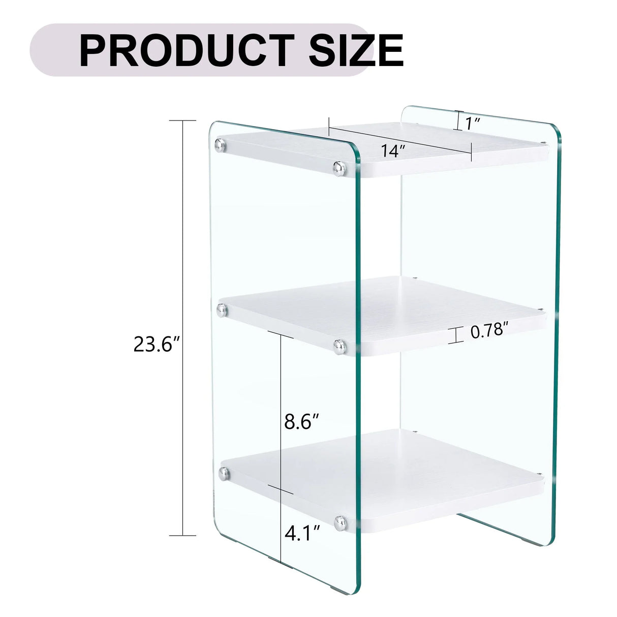 Modern 3 Layer Bedside Cabinet With Storage Function - Furniture Home Direct