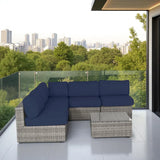 Outdoor Wicker Seating Group With Cushions - Furniture Home Direct