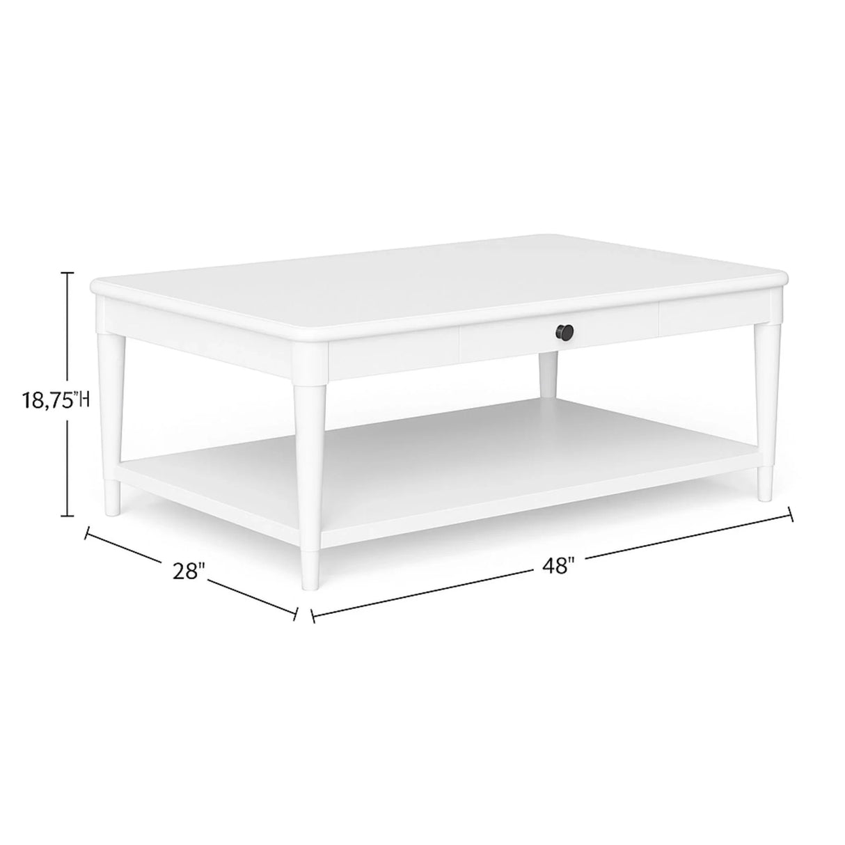 Cocktail Table With Two Storage Drawers And Casters - Furniture Home Direct