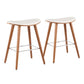 Saddle - Contemporary Counter Stool (Set of 2) - Furniture Home Direct