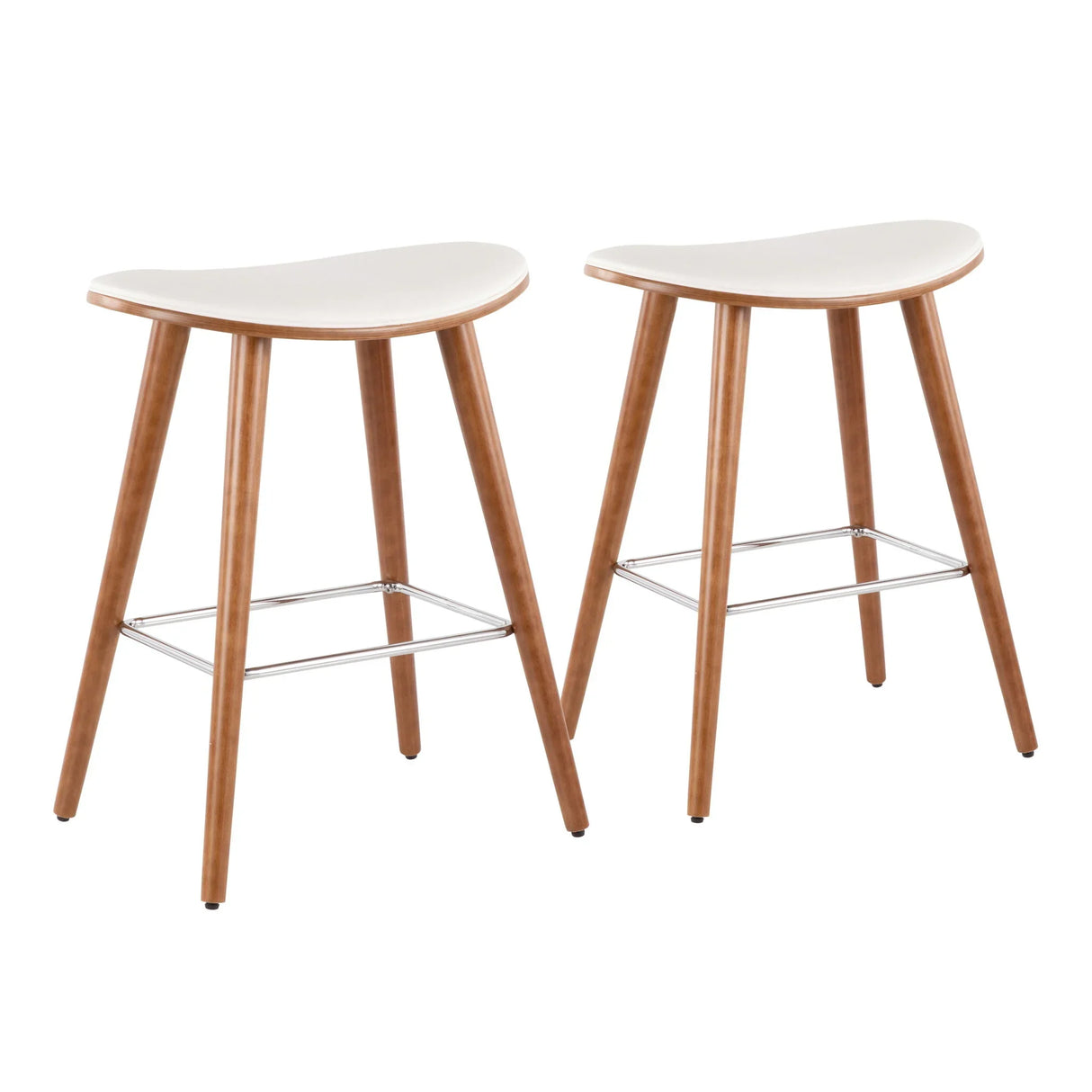 Saddle - Contemporary Counter Stool (Set of 2) - Furniture Home Direct