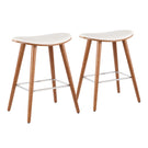 Saddle - Contemporary Counter Stool (Set of 2) - Furniture Home Direct