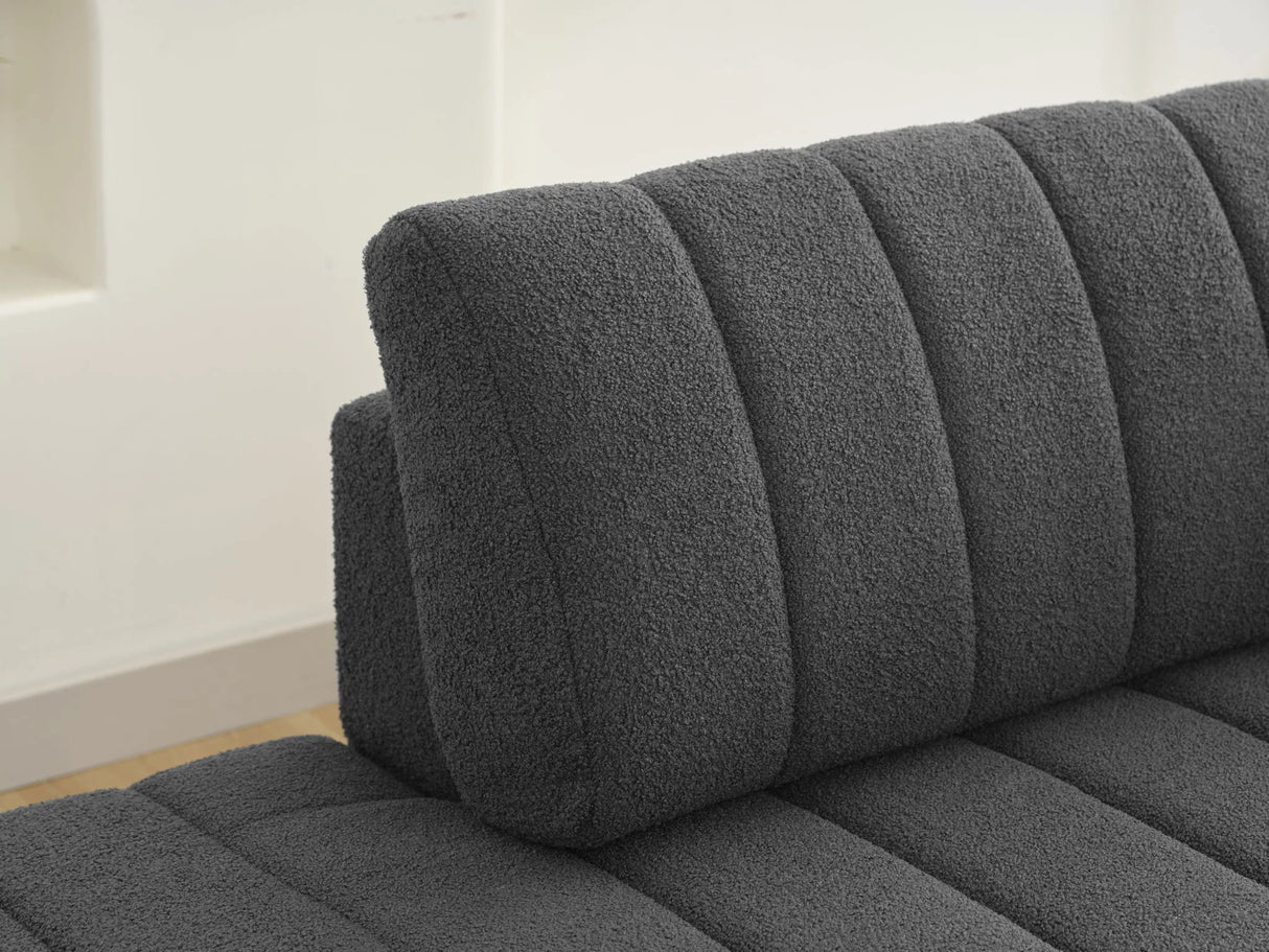 Jessica - Lamb Wool Sectional Sofa With Chaise - Furniture Home Direct