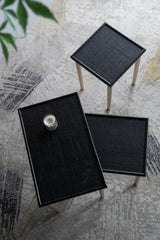 Side Tables (Set of 3) - Black / Gold - Furniture Home Direct