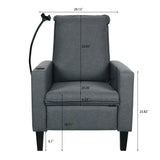 Recliner Chairs For Adults, Adjustable Recliner Sofa With Mobile Phone Holder & Cup Holder, Modern Reclining Chairs Fabric Push Back Recliner Chairs For Living Room, Bedroom - Furniture Home Direct