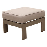 Patio Indoor Outdoor Aluminum Ottoman Footstool With Cushion - Furniture Home Direct