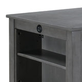 Graham - Small Space Counter Height Dining Table With USB Charging Ports And Shelves - Furniture Home Direct