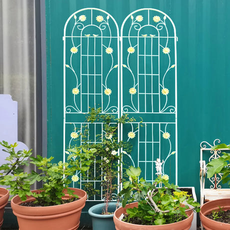 Metal Garden Trellis Rustproof Trellis For Climbing Plant Outdoor Flower Support - Furniture Home Direct