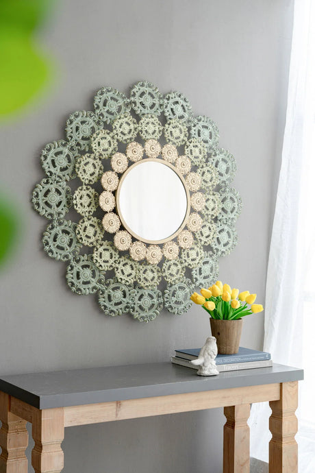 McGuire - Medallion Mirror - Multicolor - Furniture Home Direct