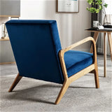Classic Mid-Century Modern Accent Chairs, Open Framed Armchair With Cushioning - Furniture Home Direct