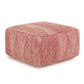 Nate - Handcrafted Square Pouf - Furniture Home Direct