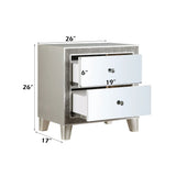 Sliverfluff - Mirrored Nightstand - Champagne - Furniture Home Direct